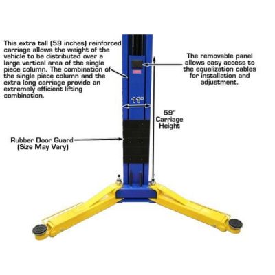 Atlas OHX10000X Commercial Grade Extra Tall 2 Post Lift 10,000 lb. Capacity