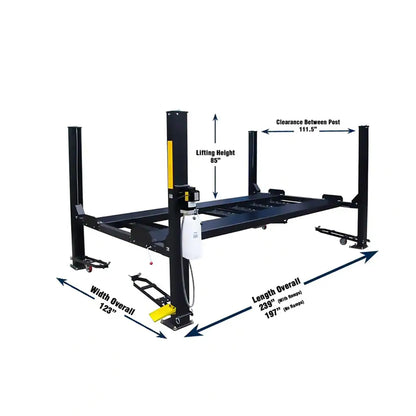 Tuxedo FP9K-DX-XLT 9,000lb Four Post Lift - Extra Length / Height