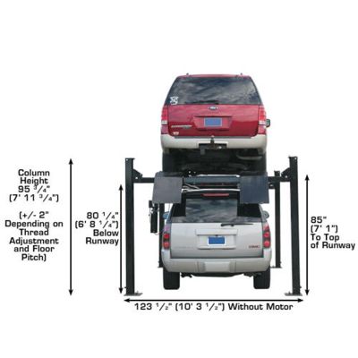 Atlas PRO9000 Extra Tall, Extra Wide Portable Heavy Duty 4-Post Lift 9000 lb. Capacity