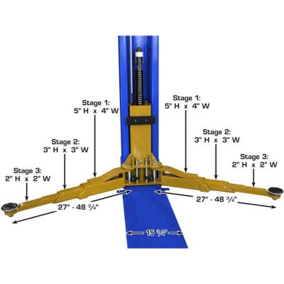 Atlas PVL9BP Platinum ALI Certified Baseplate 2 Post Lift