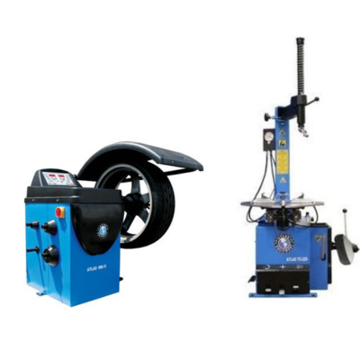 Atlas TC229 Rim Clamp Tire Changer + WB11 Wheel Balancer Combo