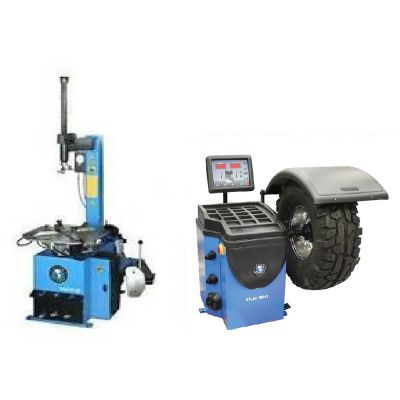 Atlas TC229 Rim Clamp Tire Changer + WB41 Wheel Balancer Combo