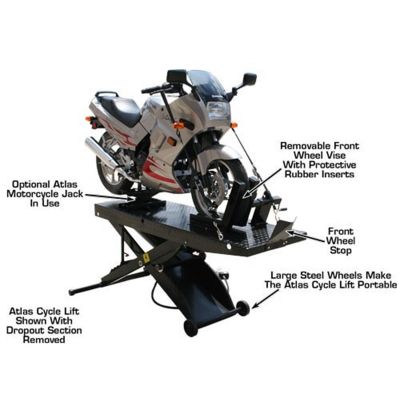 Atlas Cyclelift Air Operated Motorcycle Lift 1,000 lb. Capacity